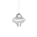 Подвесной светильник с плафоном из фактурного прозрачного стекла Light Ensemble варинант исполнения - 7 | Loft Concept в Грозном