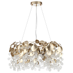Люстра с декоративными подвесками из прозрачного стекла в форме монеток FAIRYTREE Light варинант исполнения - 6 | Loft Concept в Грозном