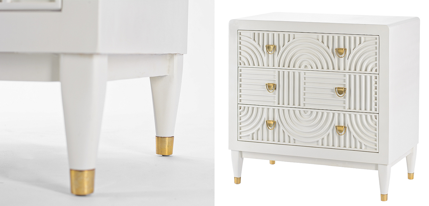 Комод с 3-мя ящиками Seymour Chest Of Drawers white Белый Комод с 3-мя ящиками Seymour Chest Of Drawers white Белый - Loft-Concept в Грозном