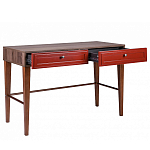 Стол письменный из массива бука с 2-мя ящиками красный Wenge Light варинант исполнения - 3 | Loft Concept в Грозном
