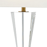 Настольная лампа с прозрачным корпусом и прямоугольным тканевым абажуром Charm and Luxury варинант исполнения - 1 | Loft Concept в Грозном