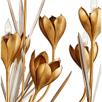 Люстра золотого цвета в виде цветков крокуса Hanging Flowers варинант исполнения - 1 | Loft Concept в Грозном