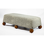 Банкетка Wakonda Gray Zebra с деревянными шариками  варинант исполнения - 1 | Loft Concept в Грозном