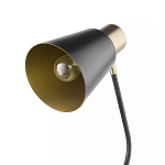 Настольная лампа с наклонным корпусом и подвижным плафоном в сочетании золотистого и чёрного цвета Work Surface Light варинант исполнения - 4 | Loft Concept в Грозном