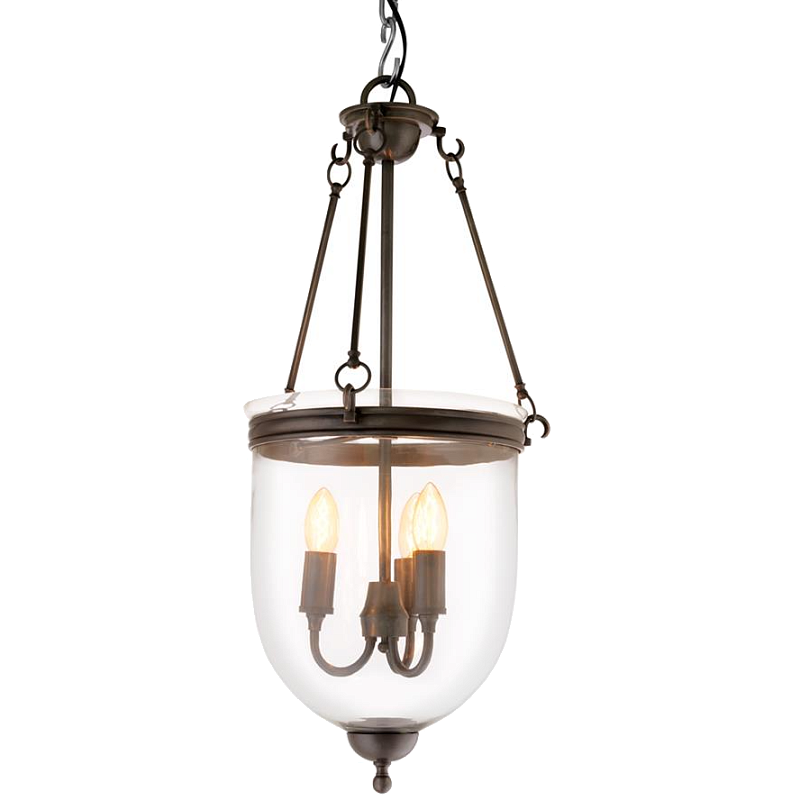 Люстра Lantern Cameron Bronze S Темная бронза Прозрачное Стекло Люстра Lantern Cameron Bronze S Темная бронза Прозрачное Стекло в Грозном | Loft Concept