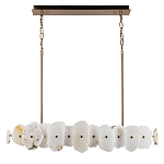 Подвесной светильник с фигурными элементами из белого алебастра Cryptocrystalline Stone варинант исполнения - 1 | Loft Concept в Грозном