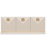 ТВ-тумба с 3-мя фактурными дверцами Satin Furniture варинант исполнения - 2 | Loft Concept в Грозном