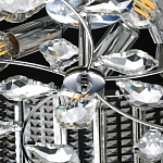 Люстра круглая на цепи цвета хром с прозрачными рельефными хрустальными пластинами Textured Glass Chandelier варинант исполнения - 9 | Loft Concept в Грозном