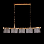 Люстра линейная с текстурными овальными абажурами Splendor Palace Style варинант исполнения - 2 | Loft Concept в Грозном