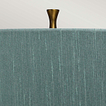 Настольная лампа с коническим дымчато-зелёным абажуром из искусственного шёлка Quintiesse варинант исполнения - 4 | Loft Concept в Грозном