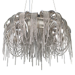 Люстра подвесная круглая с изогнутыми металлическими дугами и ниспадающими цепочками 65 см Atlantis Chain варинант исполнения - 16 | Loft Concept в Грозном