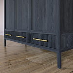 Большой Шкаф Primo Черный дуб с 3 дверьми и 3 выдвижными ящиками варинант исполнения - 6 | Loft Concept в Грозном