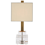 Настольная лампа прямоугольная на прозрачном основании Charm and Luxury варинант исполнения - 3 | Loft Concept в Грозном