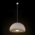 Подвесной светильник с куполообразным белым фактурным абажуром Sergey Makhno варинант исполнения - 3 | Loft Concept в Грозном