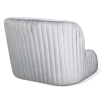 Барный стул со спинкой и подлокотниками на 4-х деревянных ножках Серый Велюр Ava Charm варинант исполнения - 3 | Loft Concept в Грозном