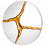 Зеркало кругле с декоративной золотой вставкой Golden Tree варинант исполнения - 1 | Loft Concept в Грозном