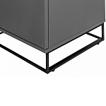 Шкаф-витрина цвета графит с полками и стеклянной дверью Strict Lines варинант исполнения - 5 | Loft Concept в Грозном