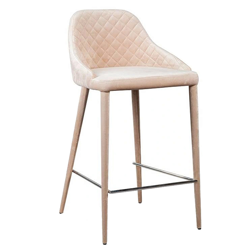 Стул Douglas Rhombus Bar stool Бежевый Велюр Бежевый Стул Douglas Rhombus Bar stool Бежевый Велюр Бежевый в Грозном | Loft Concept