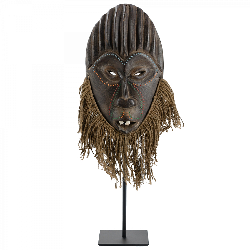 Маска African Mask Jituku Коричневый Черный Маска African Mask Jituku Коричневый Черный в Грозном | Loft Concept