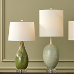 Настольная лампа зеленая грушевидной формы Rich Green Glaze варинант исполнения - 4 | Loft Concept в Грозном