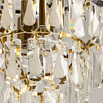 Люстра многоярусная с овальными прозрачными подвесками 36 см Harmonica варинант исполнения - 9 | Loft Concept в Грозном