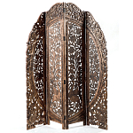 Ширма с  орнаментом ручная резьба Indian Antique Furniture варинант исполнения - 1 | Loft Concept в Грозном