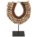 Этническое ожерелье из ракушек на подставке Ethnic Necklace Brown Shells варинант исполнения - 1 | Loft Concept в Грозном