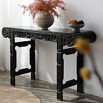 Черная резная консоль в Китайском стиле из массива Black Dragon Console варинант исполнения - 2 | Loft Concept в Грозном