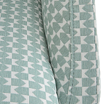 Кресло светло-бирюзовое с принтом Pauley Light Turquoise Armchair варинант исполнения - 5 | Loft Concept в Грозном