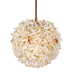 Подвесной хрустальный светильник шарообразной формы Amber Crystal Hanging Light 12 варинант исполнения - 1 | Loft Concept в Грозном