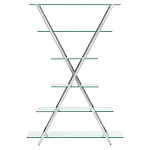 Стеллаж со стеклянными полками на стальном каркасе X-ray варинант исполнения - 2 | Loft Concept в Грозном