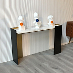 Консоль прямоугольная с основанием чёрного и золотого цвета Wrap варинант исполнения - 2 | Loft Concept в Грозном