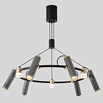 Люстра круглая с 9-ю цилиндрическими плафонами на магнитном креплении Bronze Concert варинант исполнения - 3 | Loft Concept в Грозном