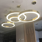 Люстра Light Ring Horizontal Латунь варинант исполнения - 2 | Loft Concept в Грозном