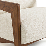 Кресло Avalon White Boucle из массива ореха варинант исполнения - 5 | Loft Concept в Грозном