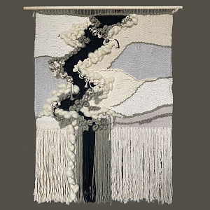 Панно ручная работа Черно-Белый Природный Орнамент 