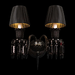 Бра с двумя черными абажурами и декоративными подвесками Lustre Reverie варинант исполнения - 1 | Loft Concept в Грозном