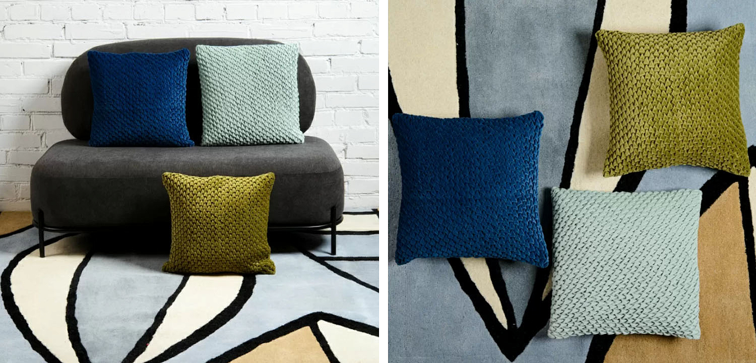 Подушка Purnama Quilting blue Подушка Purnama Quilting blue - Loft-Concept в Грозном