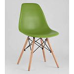Пластиковый стул на ножках из массива бука Eames Green варинант исполнения - 1 | Loft Concept в Грозном