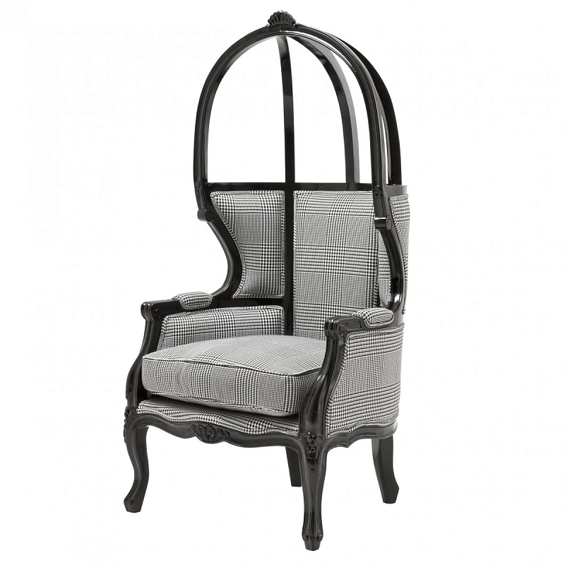 Кресло Eichholtz Chair Wellington Черный Черно-белый Кресло Eichholtz Chair Wellington Черный Черно-белый в Грозном | Loft Concept