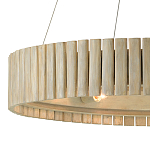 Люстра круглая из толстых деревянных реек Natural Style варинант исполнения - 1 | Loft Concept в Грозном