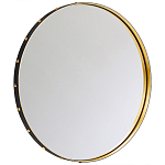 Зеркало овальное в металлической раме с кожаной отделкой Loft in Reflection варинант исполнения - 2 | Loft Concept в Грозном