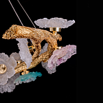 Люстра круглая на золотом каркасе с цветочным декором Miscellaneous herbs варинант исполнения - 4 | Loft Concept в Грозном