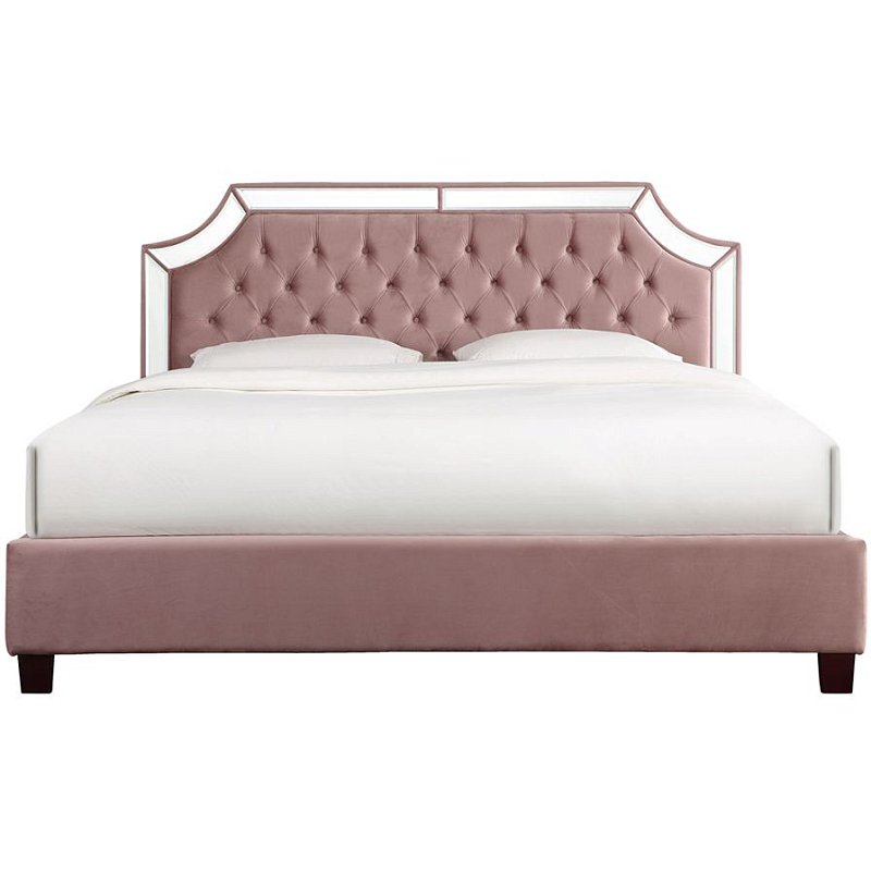 Кровать двуспальная Harlequin with mirror Пепельно-розовый Кровать двуспальная Harlequin with mirror Пепельно-розовый в Грозном | Loft Concept
