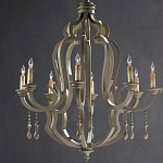 Люстра деревянная с подвесками Gray Curved Profile варинант исполнения - 2 | Loft Concept в Грозном