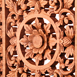 Панно из дерева квадратное Panel With Trees варинант исполнения - 2 | Loft Concept в Грозном