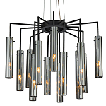 Люстра со стеклянными цилиндрическими плафонами Luminous Cylinders Smoky варинант исполнения - 1 | Loft Concept в Грозном