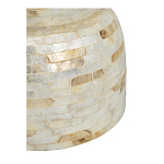 Приставной столик с мозаичным рисунком из раковин устриц Bone Inlay варинант исполнения - 3 | Loft Concept в Грозном