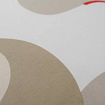 Подушка декоративная хлопковая бежевого цвета с абстрактным принтом Elysian Flow Sand варинант исполнения - 3 | Loft Concept в Грозном