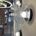 Бра с куполообразным плафоном и черным металлическим основанием Flos Wireline Lighting варинант исполнения - 2 | Loft Concept в Грозном